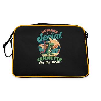 Joueur de cricket en série joueur de cricket en liberté - Sac Retro - noir/or - Dos