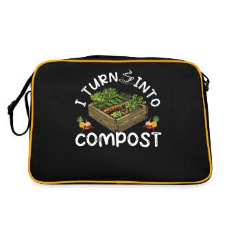 Forêt alimentaire de permaculture biologique - Sac Retro - noir/or - Dos