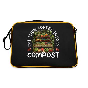 Forêt alimentaire de permaculture biologique - Sac Retro - noir/or - Dos