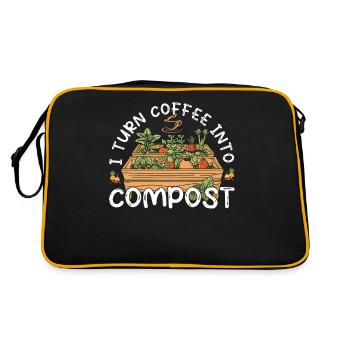 Forêt alimentaire de permaculture biologique - Sac Retro - noir/or - Dos