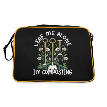 Forêt alimentaire de permaculture biologique - Sac Retro - noir/or - Dos