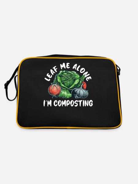 Organic Farmer Permaculture Food Forest - Retro Bag - black/gold - Back