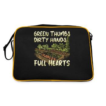 Garden Organic Cultivation Permaculture - Retro Bag - black/gold - Back