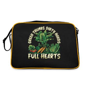 Garden Organic Cultivation Permaculture - Retro Bag - black/gold - Back