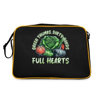 Garden Organic Cultivation Permaculture - Retro Bag - black/gold - Back