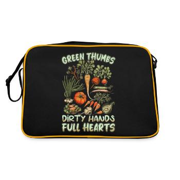 Garden Organic Cultivation Permaculture - Retro Bag - black/gold - Back