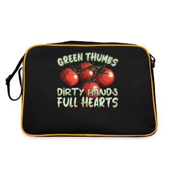 Garden Organic Cultivation Permaculture - Retro Bag - black/gold - Back