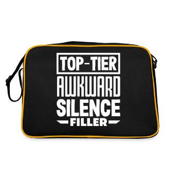 Top-Tier Awkward Silence Filler Funny Conversation - Retro Bag - black/gold - Back