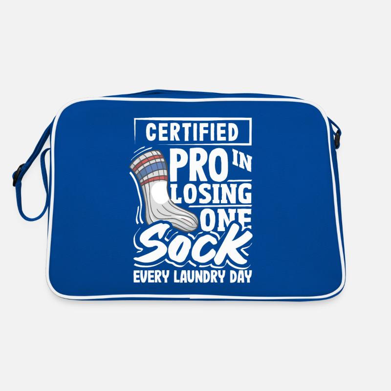 Certified Pro in Losing One Sock Every Laundry Retro Tasche