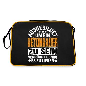 Concrete Concrete Construction, Reinforced Concrete Construction, Civil Engineering - Retro Bag - black/gold - Back