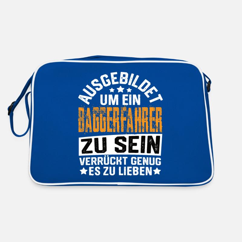 Excavator Operator Excavator Construction Equipment Operator Shovel Excavator Retro Bag
