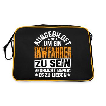 Truck Driver Truck Trucker Truck Truck Driver Saying - Retro Bag - black/gold - Back