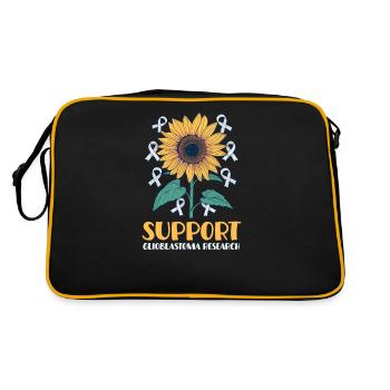 Soutien à la sensibilisation au glioblastome Dépistage du glioblastome - Sac Retro - noir/or - Dos