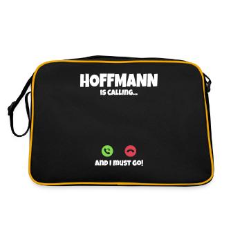 Hoffmann ruf an Ich muss Los Spruch Geschenkidee - Sac Retro - noir/or - Dos