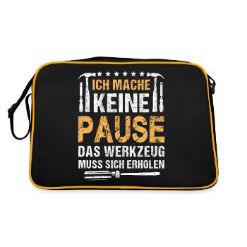DON'T TAKE A BREAK, THE TOOL NEEDS TO RECOVER - Retro Bag - black/gold - Back