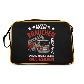 Fire Brigade Fire Truck Smoke Signals - Retro Bag - black/gold - Back
