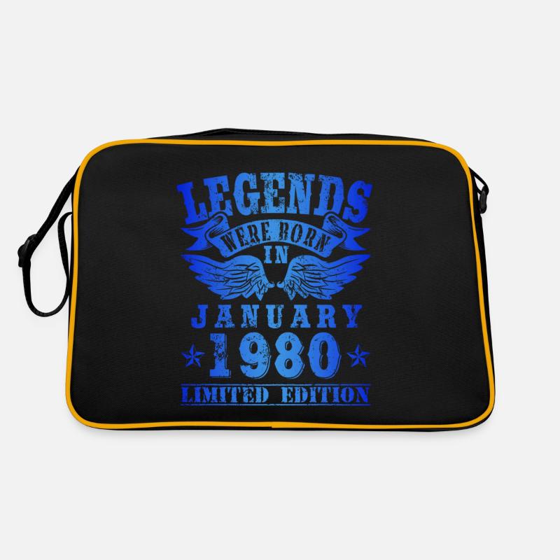 Legends were born in Januar 1980 Geburtstag Retro Tasche