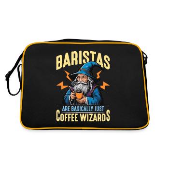 Baristas Are Basically Just Coffee Bar Cappuccino - Retro Bag - black/gold - Back