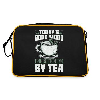 Thé chaud La bonne humeur d’aujourd’hui est un thé sponsorisé - Sac Retro - noir/or - Dos