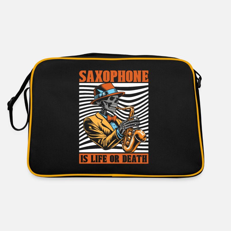 Saxophone Saxophone Squelette Sac Retro