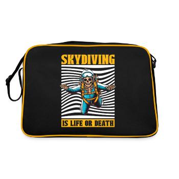 Parachutist Skydiving Skeleton - Retro Bag - black/gold - Back