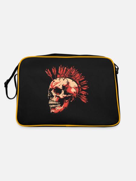 Bogenjagd Bogenjäger Iroquois - Retro Tasche - Schwarz/Gold - Hinten