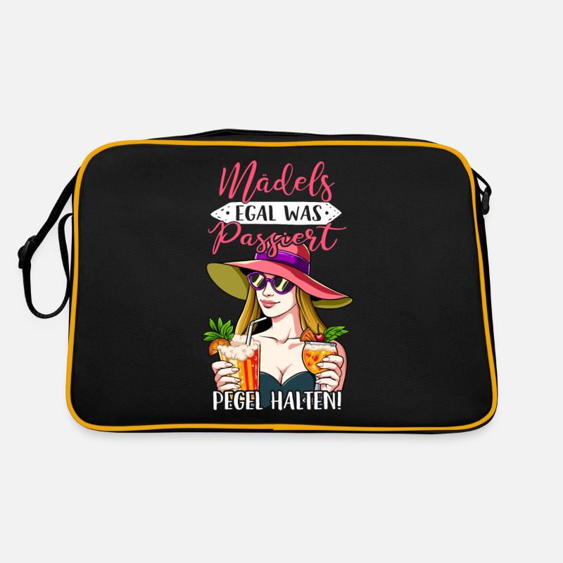 Mädels Egal Was Passiert Pegel Halten Retro Tasche