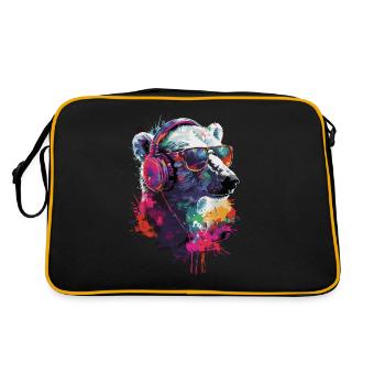 Polar Bär - Retro Tasche - Schwarz/Gold - Hinten