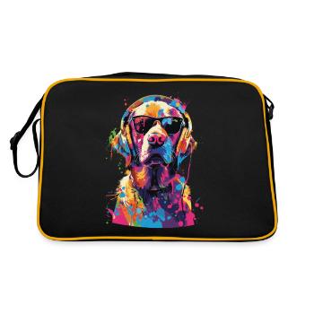 Labrador doré - Sac Retro - noir/or - Dos