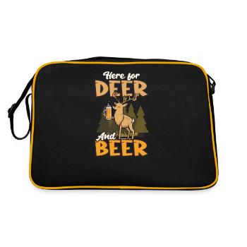 Chasseur de bière et de cerf - Sac Retro - noir/or - Dos