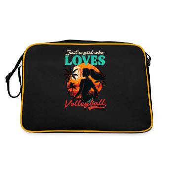 Joueur de volley-ball Girl aime le volley-ball - Sac Retro - noir/or - Dos