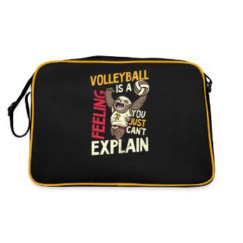 Le joueur de volley-ball est un sentiment inexplicable - Sac Retro - noir/or - Dos