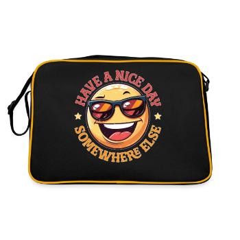Have A Nice Day Somewhere Else 22 - Retro Bag - black/gold - Back