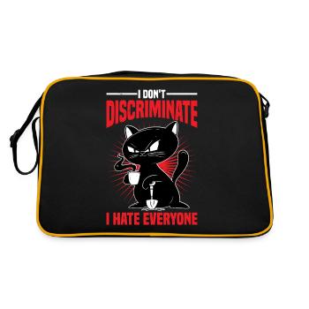 I Don't Discriminate I Hate Everyone 26 - Retro Bag - black/gold - Back