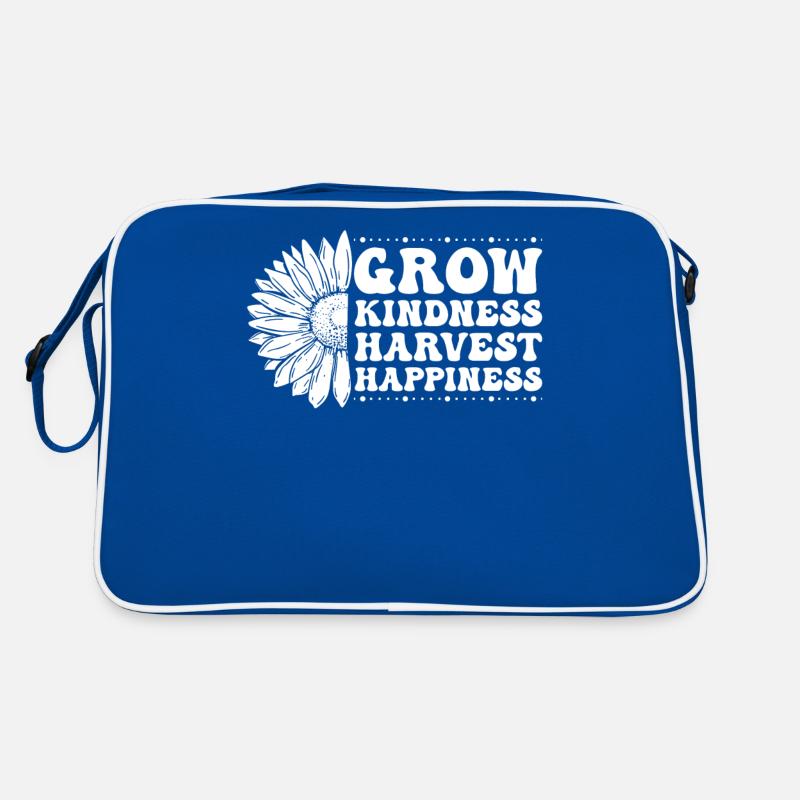 Wachse Freundlichkeit Ernte Glück Retro Tasche