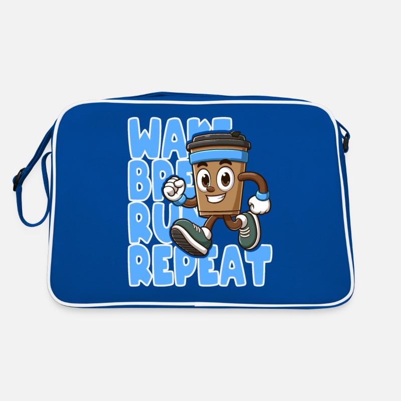 Wake Up, Brew, Run, Repeat Motivation Retro Bag