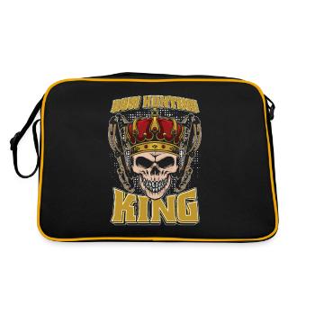 Bogenjagd Bogenjäger Bow Hunting King - Retro Tasche - Schwarz/Gold - Hinten