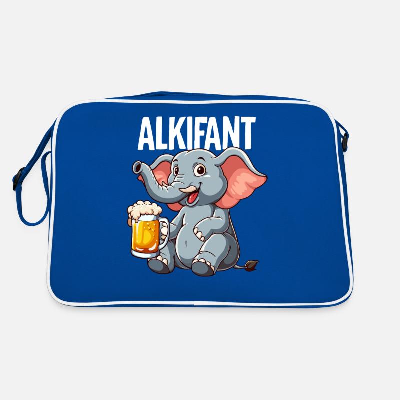 Alkifant Elefant Bier Retro Tasche