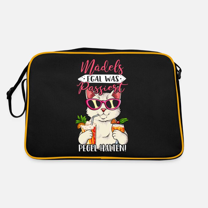 Mädels Egal Was Passiert Pegel Halten Retro Tasche