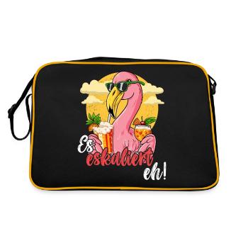 Es Eskaliert Eh - Retro Tasche - Schwarz/Gold - Hinten