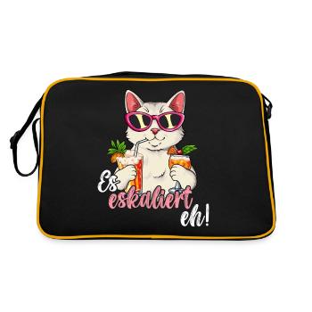 Es Eskaliert Eh - Retro Tasche - Schwarz/Gold - Hinten