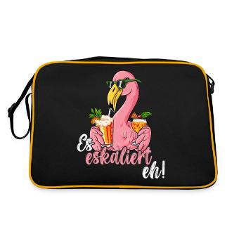 Es Eskaliert Eh - Retro Tasche - Schwarz/Gold - Hinten