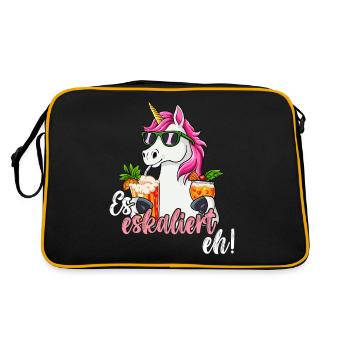 Es Eskaliert Eh - Retro Tasche - Schwarz/Gold - Hinten