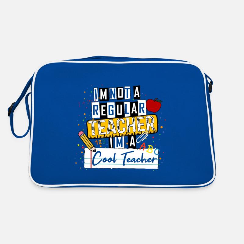 Ich bin kein normaler Lehrer Ich bin ein cooler Lehrer Lustig Retro Tasche