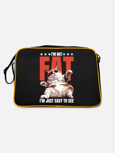 I'm Not Fat, I'm Just Easy To See 62 - Retro Bag - black/gold - Back
