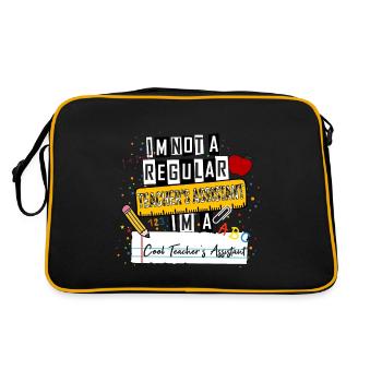 I'm Not a Regular Teacher Assistant Cool Teacher A - Retro Bag - black/gold - Back