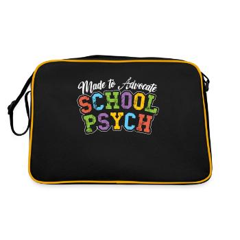 Professeur de psychologie scolaire fait pour défendre les intérêts - Sac Retro - noir/or - Dos