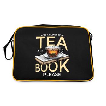 Thé chaud Une tasse de thé et un livre s’il vous plaît boisson chaude - Sac Retro - noir/or - Dos