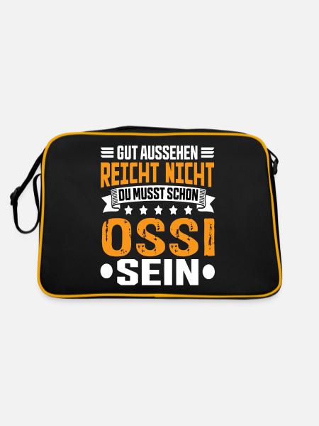 Ossi Allemagne de l’Est Allemagne de l’Est Dicton de l’Est - Sac Retro - noir/or - Dos