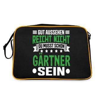 Jardinier Jardin Horticulture Paysagiste Jardinier Dicton - Sac Retro - noir/or - Dos